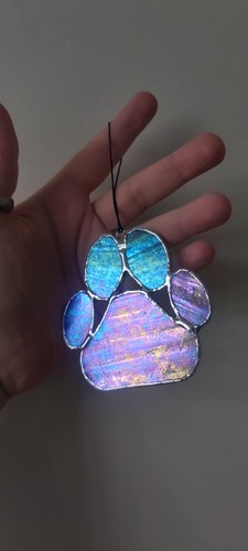 Paw stained glass - paw, suncatcher