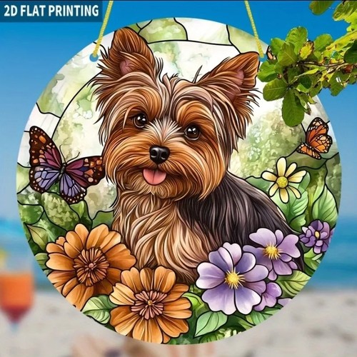 Yorkshire terrier suncatcher - terrier,