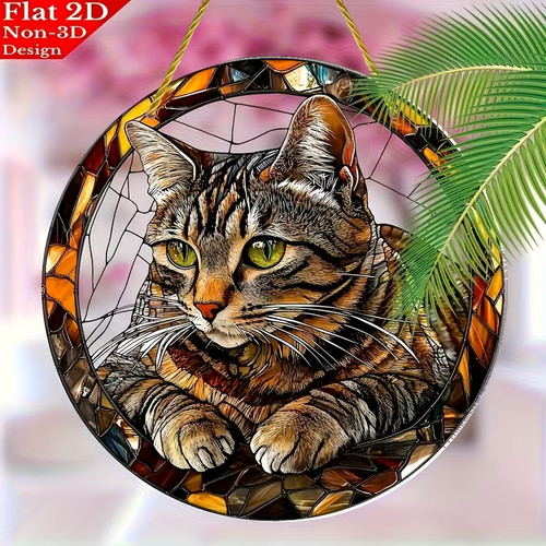 Lovely tabby cat suncatcher - tabby,