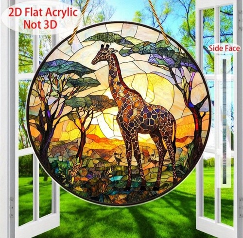 Giraffe suncatcher stained - giraffe,