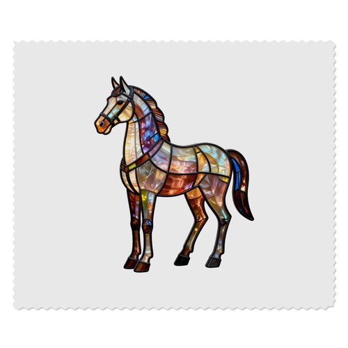 Stained glass horse - 2, lens