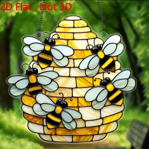 Buzzy bee hive suncatcher - suncatcher,