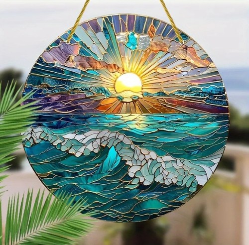 Abstract ocean sunset coastal - ocean,