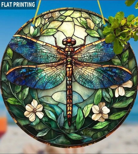 Dragonfly suncatcher stained - suncatcher,