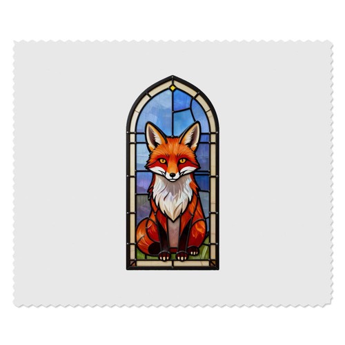 Stained glass fox - 2, lens