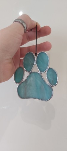 Paw stained glass - paw,