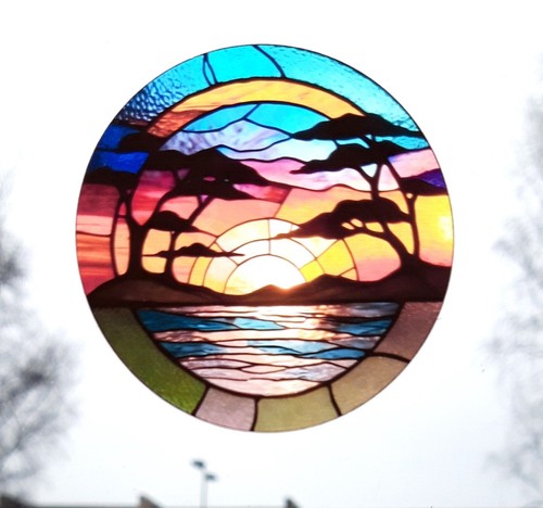Sunrise decorative window - sunrise,