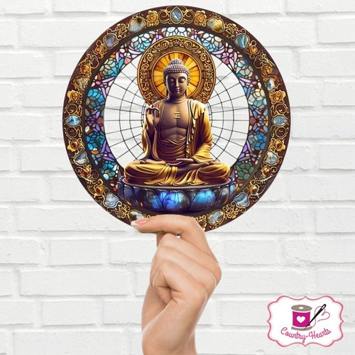 Buddha suncatcher stained - buddha,