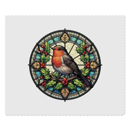 Robin stained glass lens - stained,