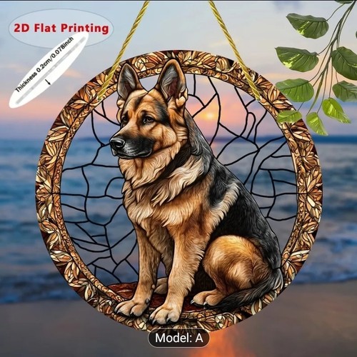 German shepherd suncatcher - german,