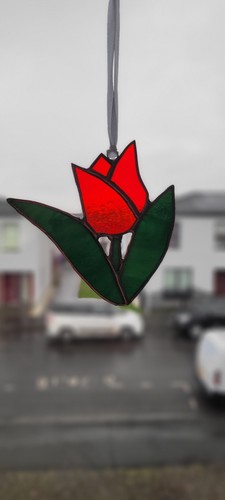 Stained glass tulip - stained,
