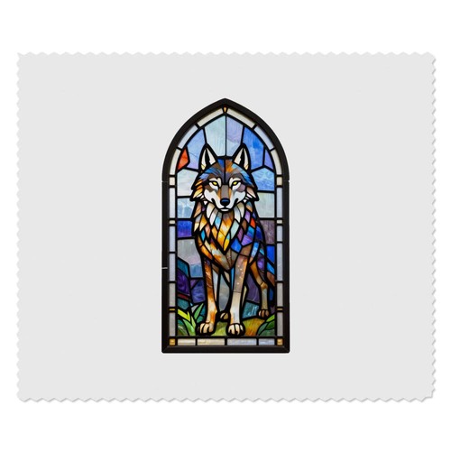 Stained glass wolf - x, 'stained