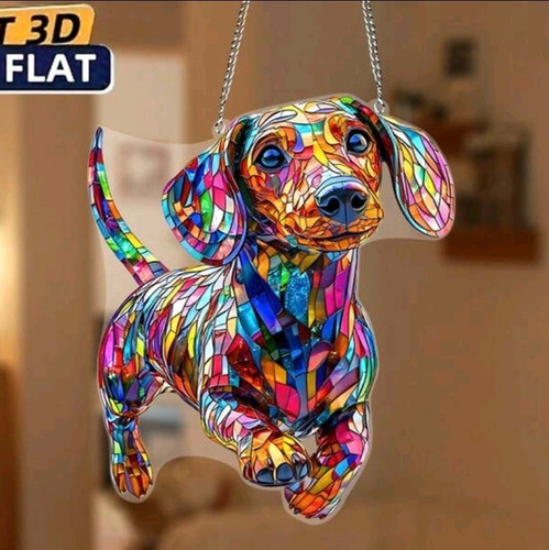 Dachshund suncatcher stained - suncatcher,